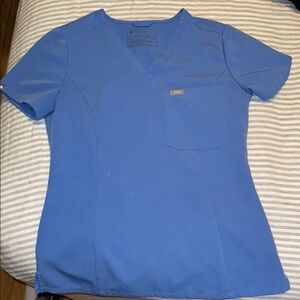 Figs Royal Blue V-Neck Scrub Top